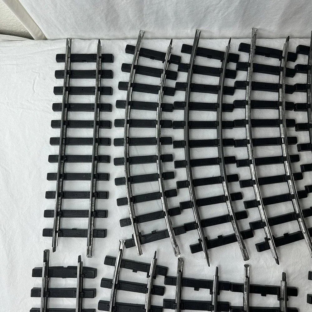 Bachmann Train Track G Gauge Straight & Curved Black Lot Of 23 Used Vintage - Picture 7 of 13